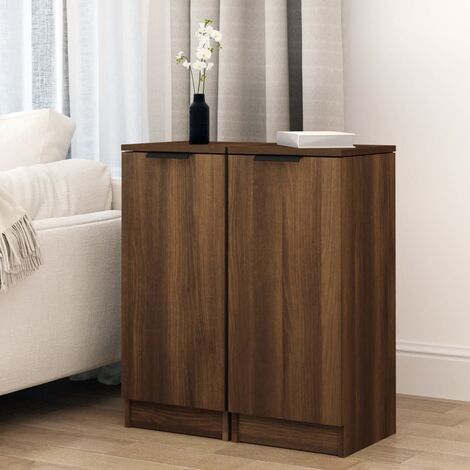 BELLEZE Beistelltisch Mit Schubladen & Schränken – Sideboard 160x40x82 Cm, Dunkles Walnuss, Modernes Design