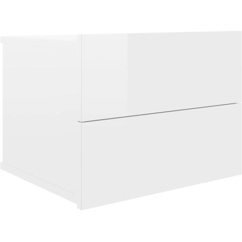 2er-Set Nachttische，Beistelltische Hochglanz-Weiß 40x30x30 cm Holzwerkstoff vidaXL