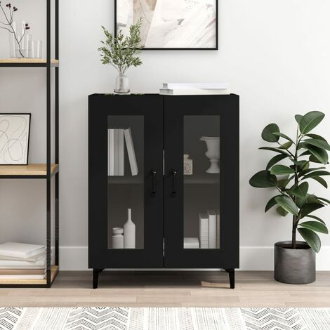Credenza Rovere Nero 69,5 x 34 x 180 cm