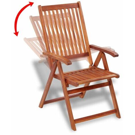 Gartenstühle 2 Stk.  Gartensessel Klappbar Akazie Massivholz Braun vidaXL