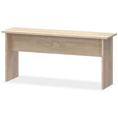 3-tlg. Essgruppe，Sitzgruppe Tisch und Bänke Holzwerkstoff Eiche vidaXL