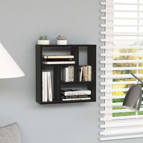 Wandregal Wandboard Schwarz 45,1x16x45,1 cm Holzwerkstoff vidaXL
