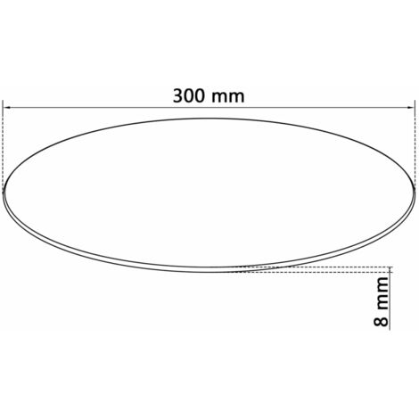 Tischplatte，Schreibtischplatte aus gehärtetem Glas rund 300 mm vidaXL