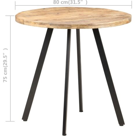 Esstisch，Esszimmertisch 80 cm Raues Mangoholz vidaXL