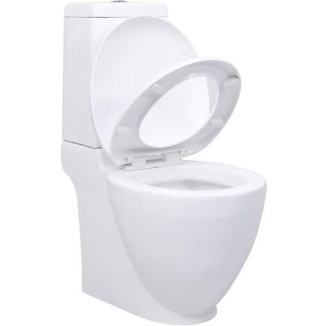 Keramik-Toilette Abgang Horizontal Weiß vidaXL492235