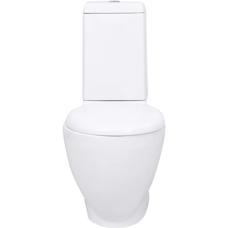 Keramik-Toilette Abgang Horizontal Weiß vidaXL492235