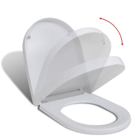Toilettensitz mit Absenkautomatik und Quick-Release Weiß Eckig vidaXL354150