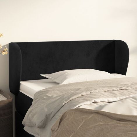 Kopfteil mit Ohren Schwarz 93x23x78/88 cm Samt vidaXL98375 (1/5)
