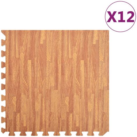 vidaXL Bodenmatten 12 Stk. Holzmaserung 4,32 m² EVA-Schaumstoff