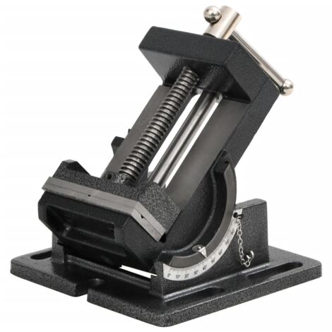 vidaXL Neigbarer Schraubstock für Bohrmaschine 110 mm
