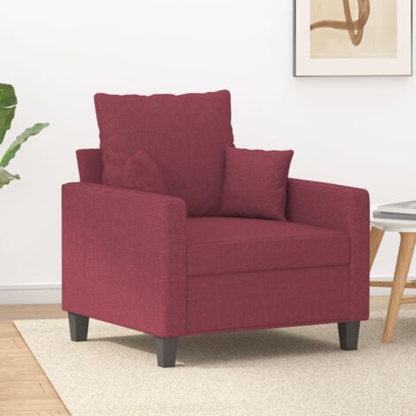 Sessel Bordeaux Rot 60 cm Stoff