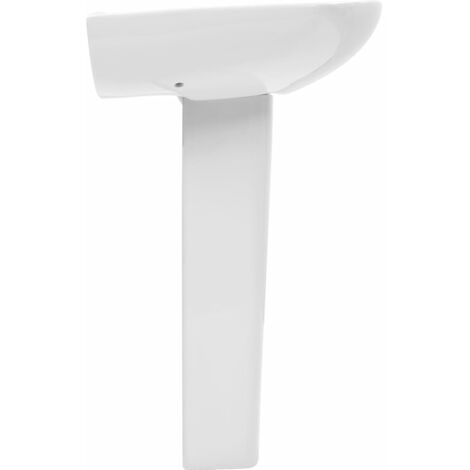 Freistehendes Waschbecken mit Säule Keramik Weiß 650x520x200 mm vidaXL14275
