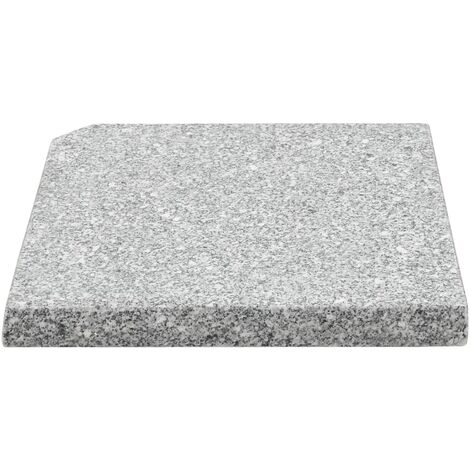 Sonnenschirm-Gewichtsplatte Granit 25 kg Quadratisch Grau vidaXL148840