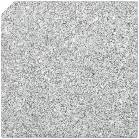 Sonnenschirm-Gewichtsplatte Granit 25 kg Quadratisch Grau vidaXL148840