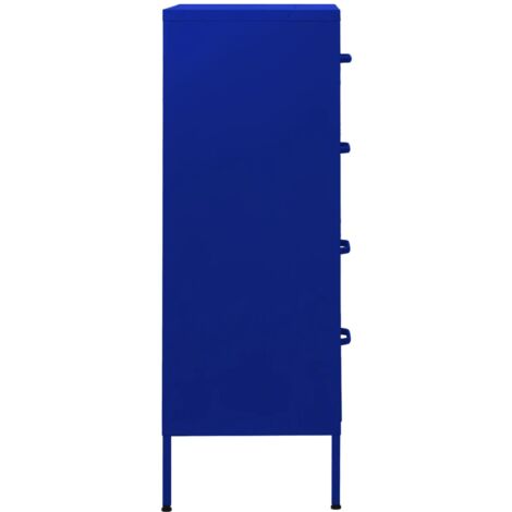 Kommode Marineblau 80x35x101,5 cm Stahl vidaXL815373