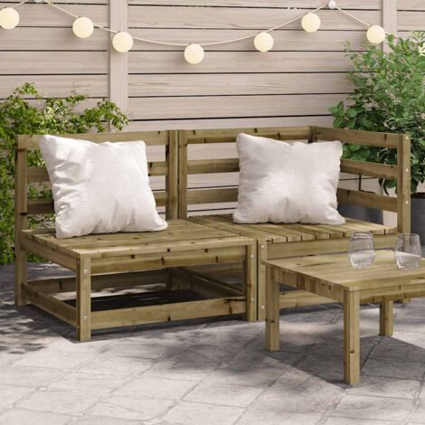 Gartensofa 2-Sitzer Kiefernholz Imprägniert vidaXL