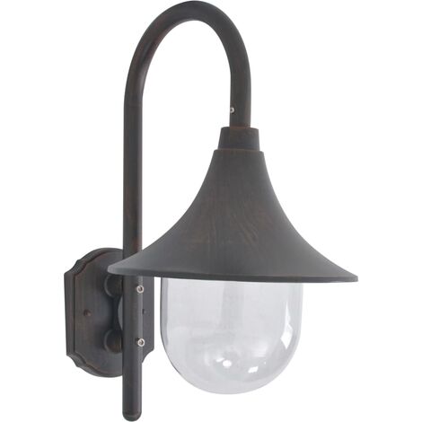 Garten-Wandleuchte E27 42 cm Aluminium Bronze vidaXL745413