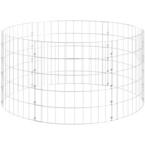 vidaXL Gabionen-Säule Rund Verzinkter Stahl Ø100x50 cm (1/6)
