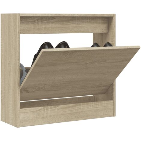 Schuhregal Sonoma-Eiche 60x21x57 cm Holzwerkstoff vidaXL977081