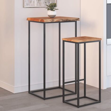 Beistelltisch 40x40x2,5 cm Massivholz Akazie Naturkante vidaXL261871