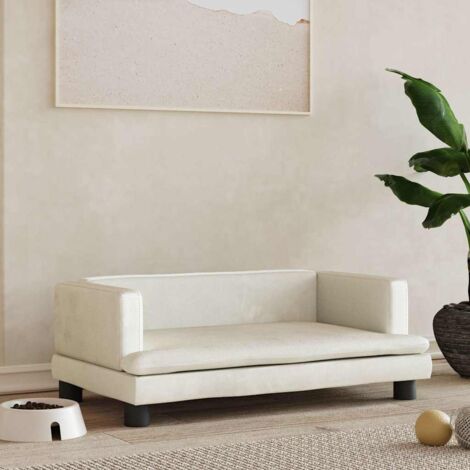 Hundebett Creme 80x45x30 cm Velours