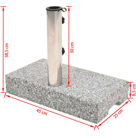 Sonnenschirmständer Granit Rechteckig 25 kg vidaXL573103