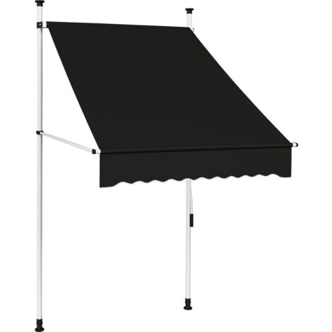 Manuelles, einziehbare Markise 100 cm Anthrazit