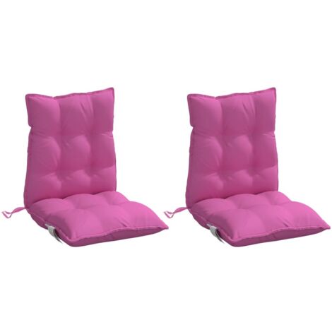 Niedriglehner-Auflagen 2 Stk. Rosa Oxford-Gewebe vidaXL