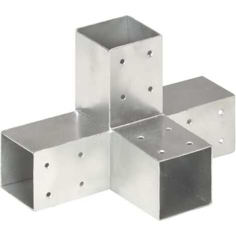 Pfostenverbinder X-Form Verzinktes Metall 71 x 71 mm vidaXL