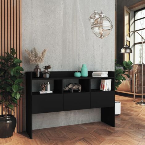 Sideboard  Sideboard  Kommode  Küchenschrank  Aufbewahrungsschrank Schwarz 105x30x70 cm Holzwerkstoff NNDG4973 BonneVie