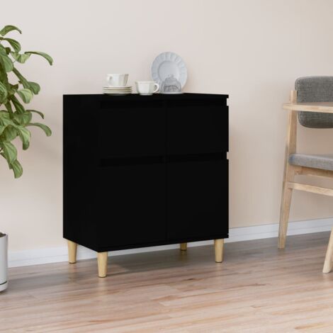 Sideboard  Sideboard  Kommode  Küchenschrank  Aufbewahrungsschrank Schwarz 60x35x70 cm Holzwerkstoff NNDG8747 BonneVie