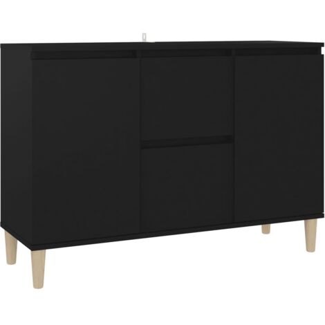 Sideboard  Sideboard  Kommode  Küchenschrank  Aufbewahrungsschrank Schwarz 103,5x35x70 cm Holzwerkstoff NNDG6907 BonneVie