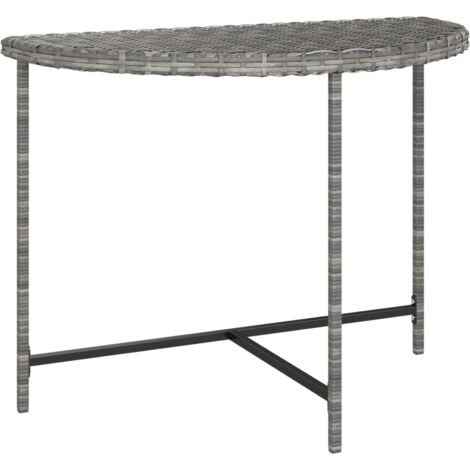 Gartentisch，Terrassentisch，Gartenmöbel，Balkontisch Grau 100x50x75 cm Poly Rattan VMEC141110 BonneVie
