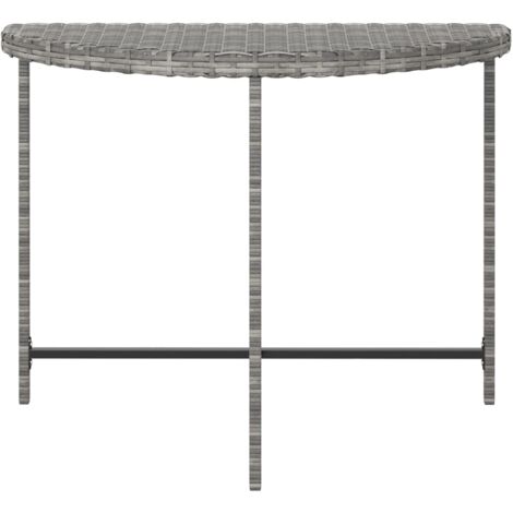 Gartentisch，Terrassentisch，Gartenmöbel，Balkontisch Grau 100x50x75 cm Poly Rattan VMEC141110 BonneVie