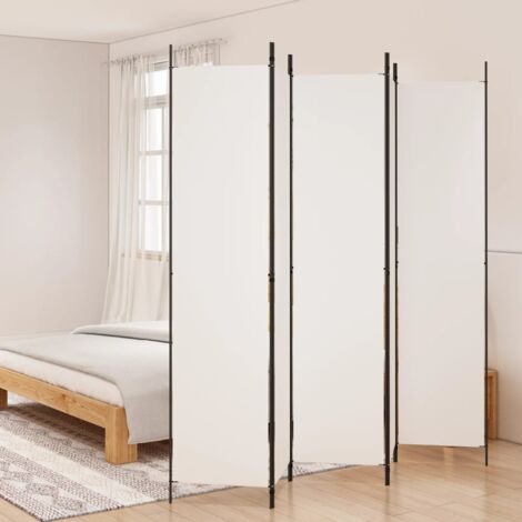 5-tlg. Paravent  Raumteiler  Trennwand  Stellwand Sichtschutz BalkonWeiß 250x220 cm Stoff XDFNX480495 BonneVie