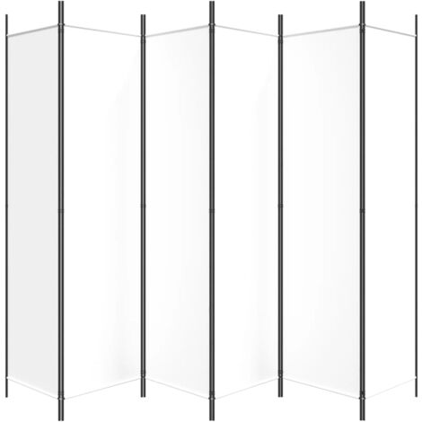Raumteiler Paravent 6-teilig – 300x200 Cm, Anthrazit, Stoff, Zusammenklappbar