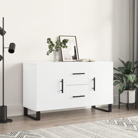Sideboard，Beistellschrank，Kommode fuer Flur, Kueche, Esszimmer und Wohnzimmer Weiß 100x36x60 cm Holzwerkstoff VRINE932991 BonneVie