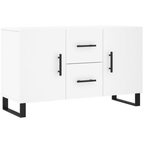 Sideboard，Beistellschrank，Kommode fuer Flur, Kueche, Esszimmer und Wohnzimmer Weiß 100x36x60 cm Holzwerkstoff VRINE932991 BonneVie