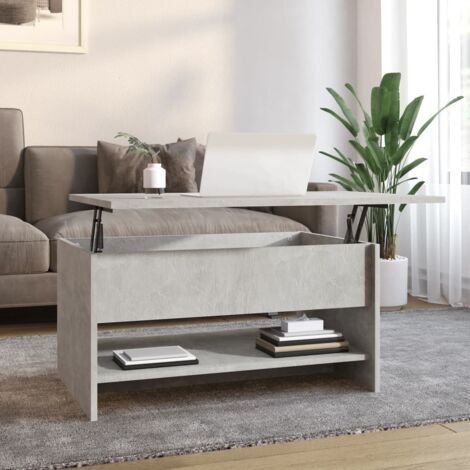 Couchtisch Kaffeetisch Wohnzimmertisch Betongrau 80x50x40 cm Holzwerkstoff TJHZS746885 BonneVie
