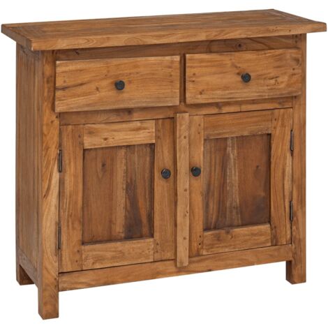 Sideboard Anrichte,Beistellschrank fuer Flur,Kueche,Kommode Altholz Massiv 75 x 30 x 65 cm -BonneVie39069 (1/5)