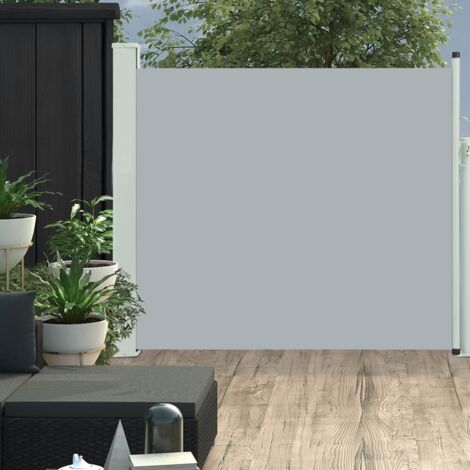 Ausziehbare Seitenmarkise,Windschutz Sonnenschutz Markise,Balkon Sichtschutz 100x300 cm Grau RGDCH630104 (1/5)