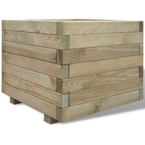 Hochbeet 50x50x40 cm Holz Quadratisch CFW144391 (1/5)
