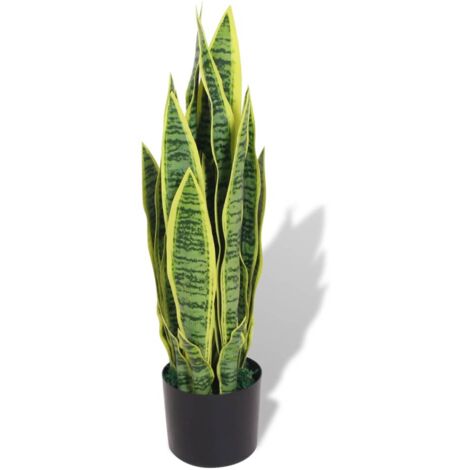 Künstliche Sansevieria Bogenhanf mit Topf 65 cm Grün CFW377005 (1/5)