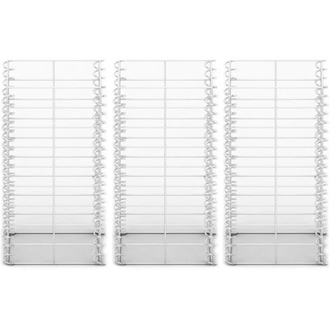 Gabionenkorb-Set 3-tlg. – Verzinkter Stahl, 25x25x150 Cm, Punktgeschweißt Für Steine & Kies