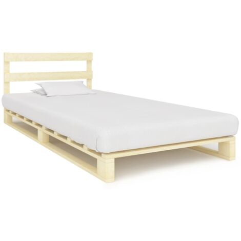 Palettenbett Massivholz Kiefer 90×200 cm CFW283398 (1/5)