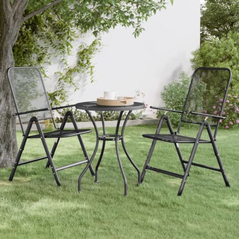 Gartentisch,Terrassentisch,Gartenmöbel Ø60x72 cm Streckgitter Anthrazit VMEC509245 (1/5)