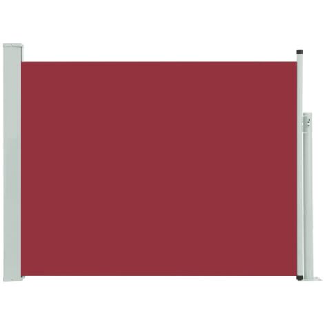 Tidyard Doppel Ausziehbare Seitenmarkise 160x600 Cm – Sichtschutz Für Balkon & Terrasse, Rot