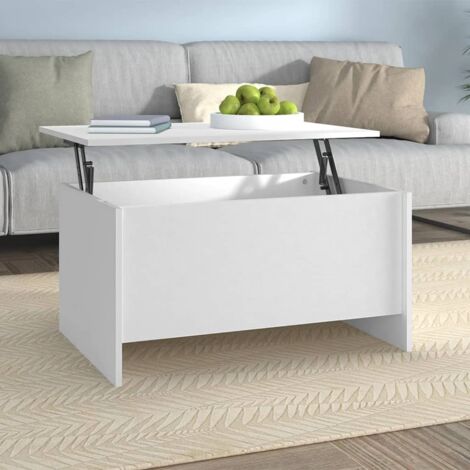Couchtisch,Kaffeetisch,Wohnzimmertisch Weiß 80x55,5x41,5 cm Holzwerkstoff CFW142305 (1/5)