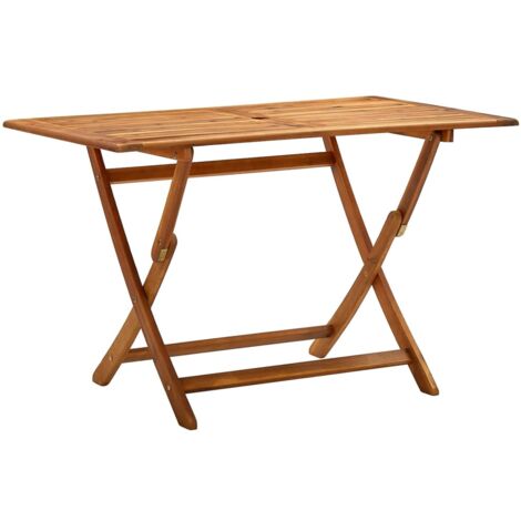 Klappbarer Gartentisch,Camping Klapptisch,Terrassentisch 120x70x75 cm Massivholz Akazie VMEC738505 (1/5)