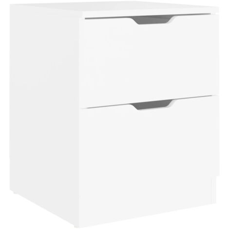 Nachttisch，Nachtschrank，Nachtkommode，Beistelltisch Weiß 40x40x50 cm Holzwerkstoff FNTDX248039